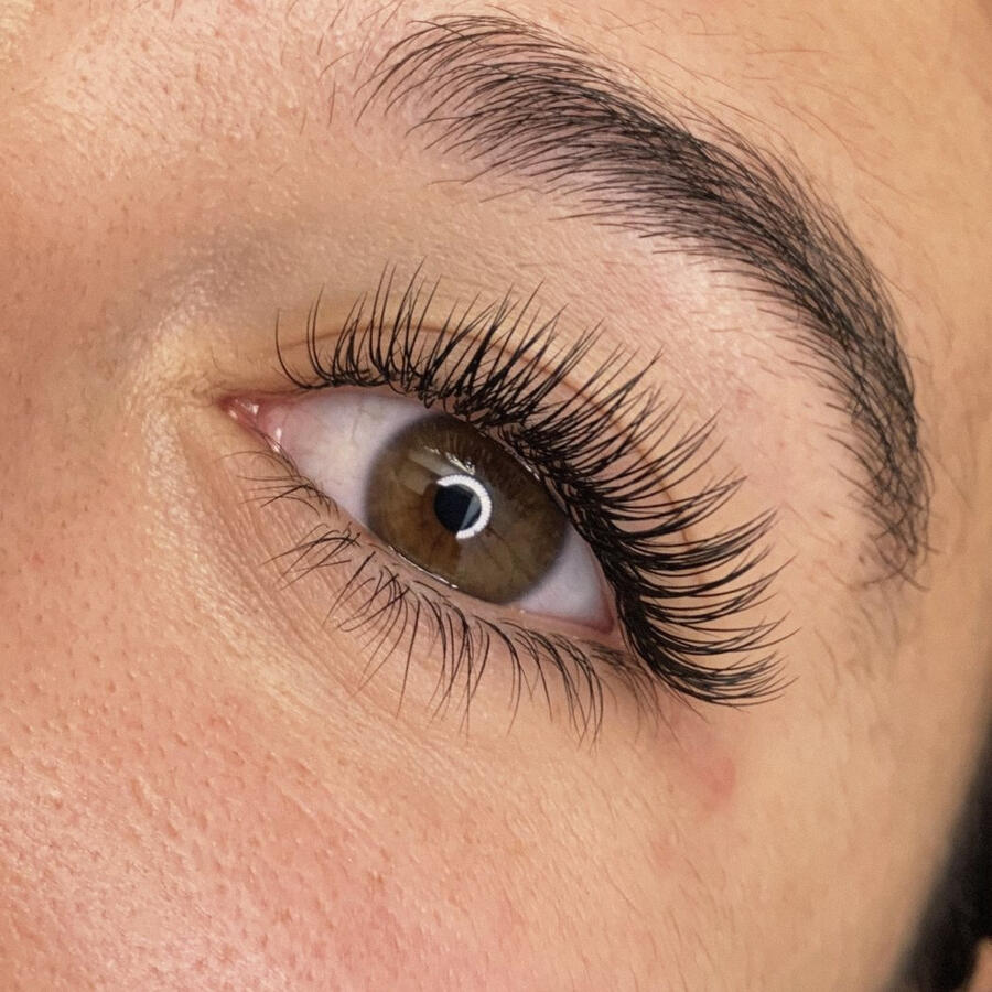 Untitled Soft natural lash extensions, side view