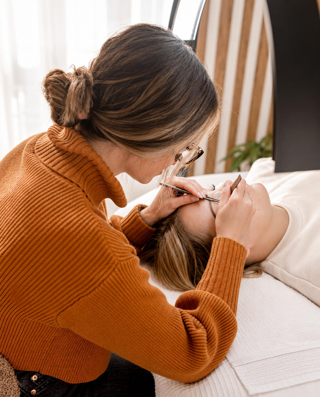 A lash appointment in the Wild & Bloom San Diego studio
